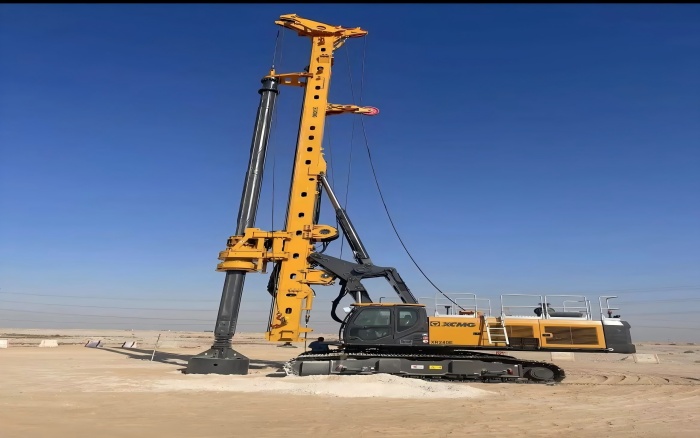 提速中东房建！cq9电子旋挖钻机单日累计进尺200m